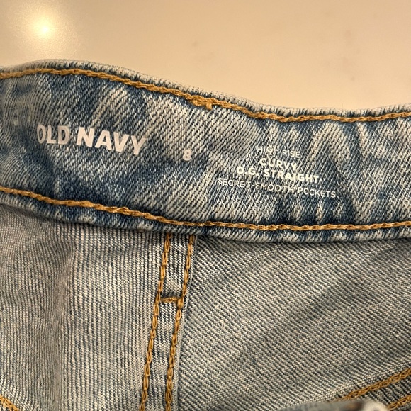 OLD NAVY•OG straight high rise 3” ripped Jean denim shorts 8 NWT - Picture 7 of 7